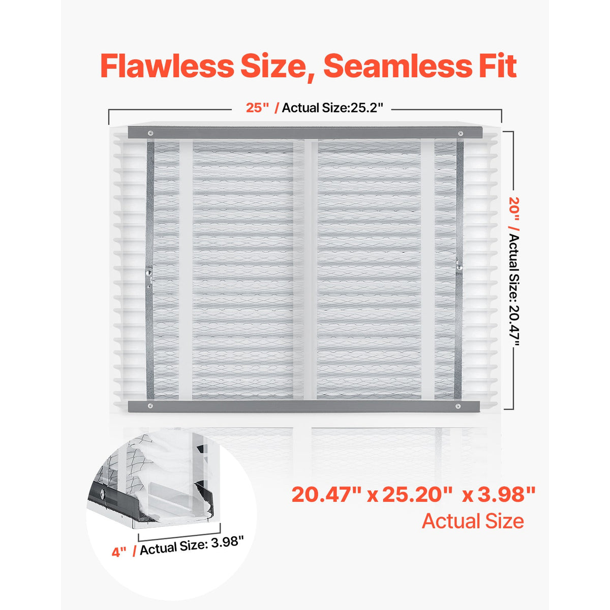 MERV 11 Electrostatic Pleated Air Filters 4-Pack for HVAC Furnace - White