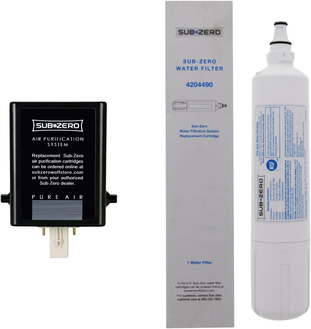 Sub-Zero Refrigerator Replacement Water and Air Filter Combo Pack 4204490 7042798