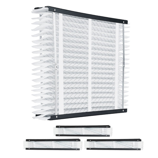 MERV 11 Electrostatic Pleated Air Filters 4-Pack for HVAC Furnace - White