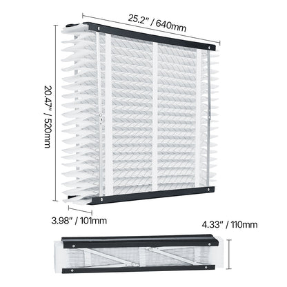 MERV 11 Electrostatic Pleated Air Filters 4-Pack for HVAC Furnace - White