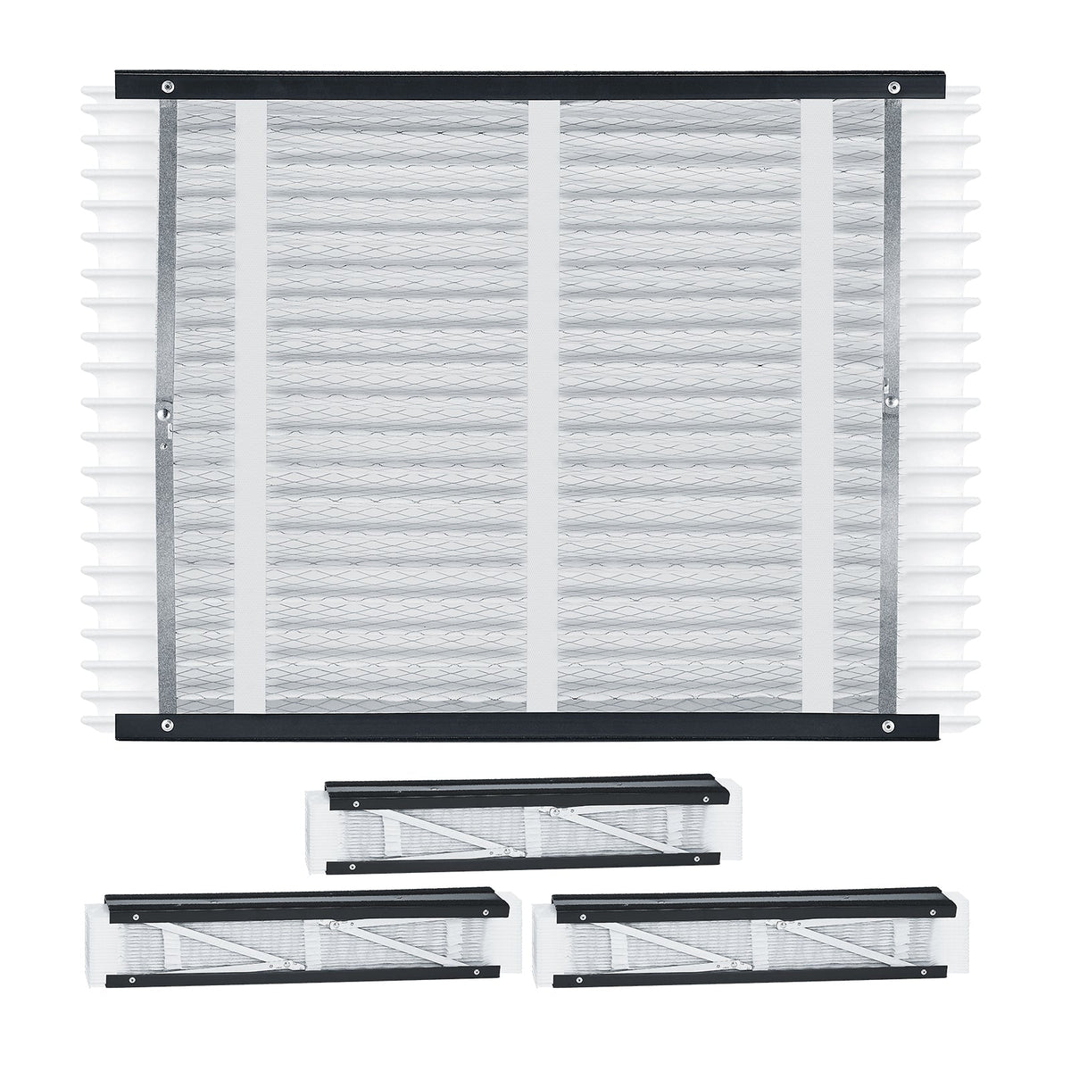 MERV 11 Electrostatic Pleated Air Filters 4-Pack for HVAC Furnace - White